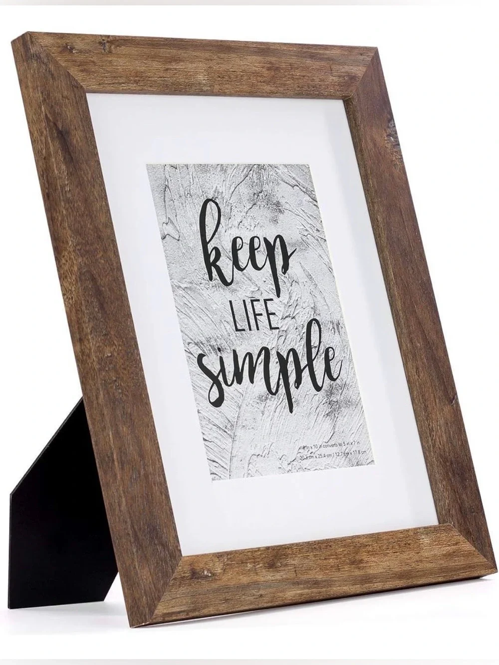 Kennethan 8x10 Rustic Brown Wood Photo Frame for Tabletop or Wall Mount